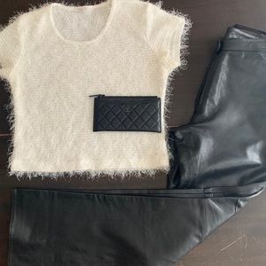 Vintage Fuzzy creamy white top